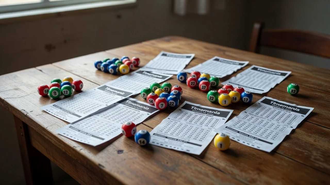 Bolas de loteria Timemania com prêmio acumulado em R$ 6 milhões