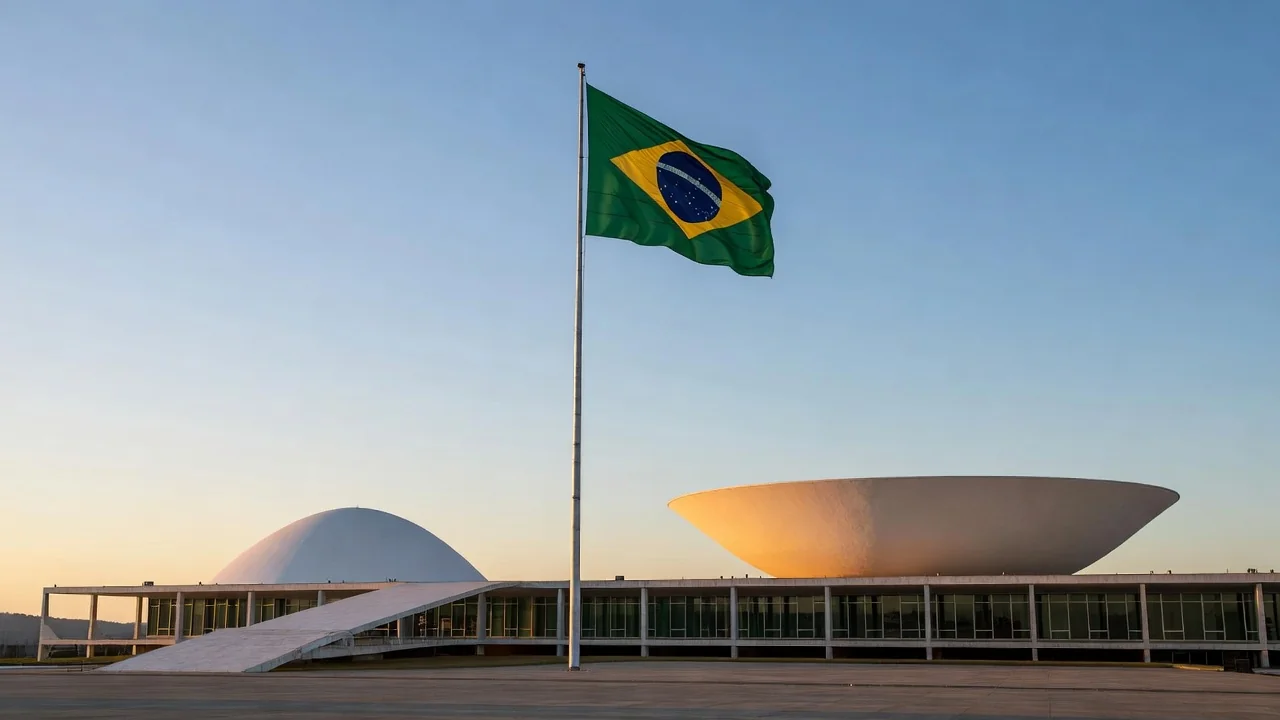 Congresso Nacional em Brasília simbolizando eleições para o Senado