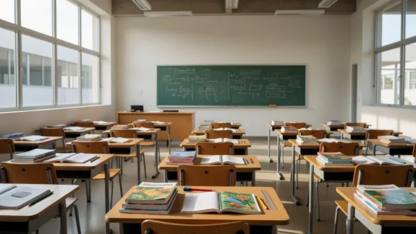Sala de aula em escola pública do DF representando nomeação de professores