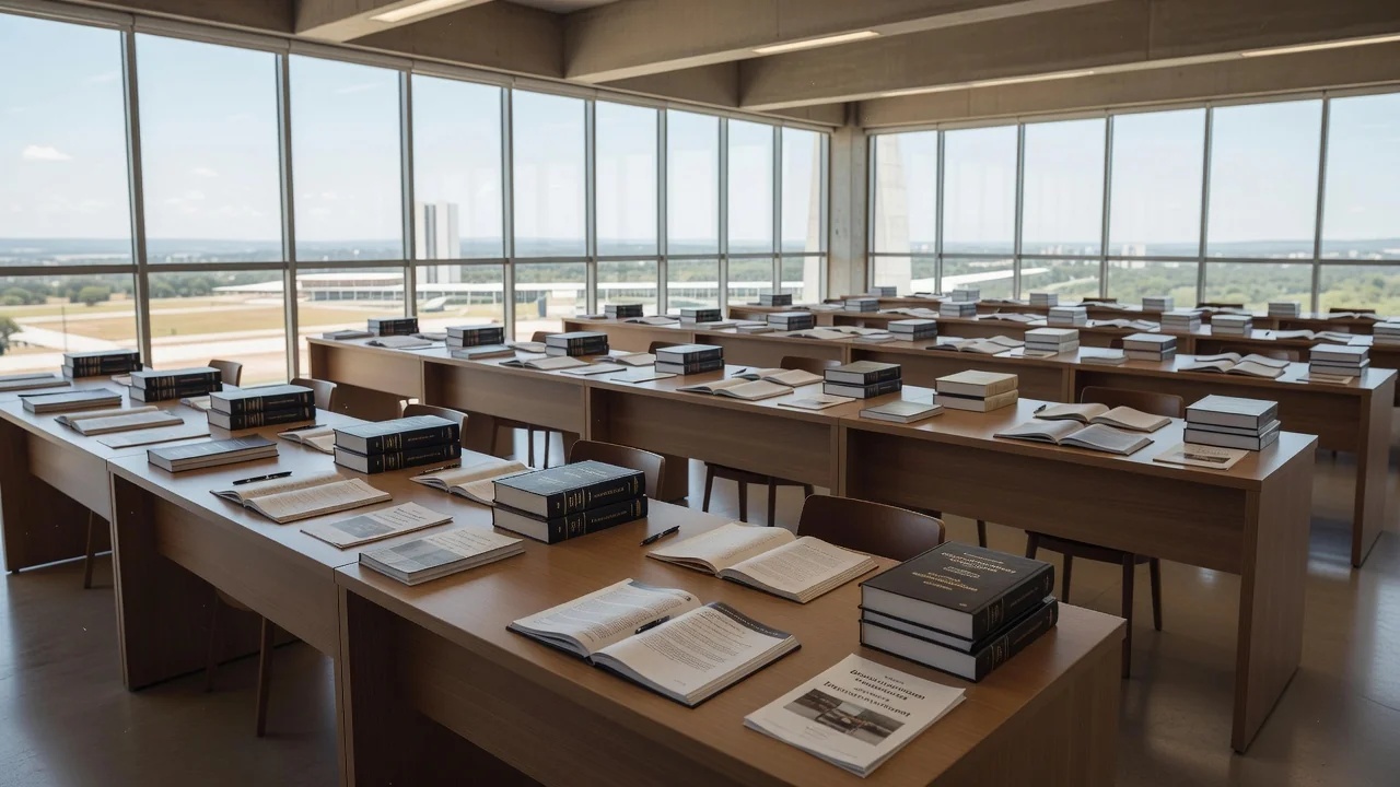 Sala de treinamento no TJDFT sobre Justiça Restaurativa