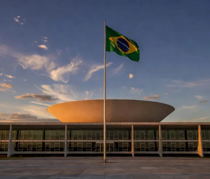Fachada do Senado Federal em Brasília representando eleições e candidaturas políticas