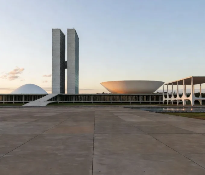 Vista da Esplanada dos Ministérios em Brasília representando candidatura ao governo do DF