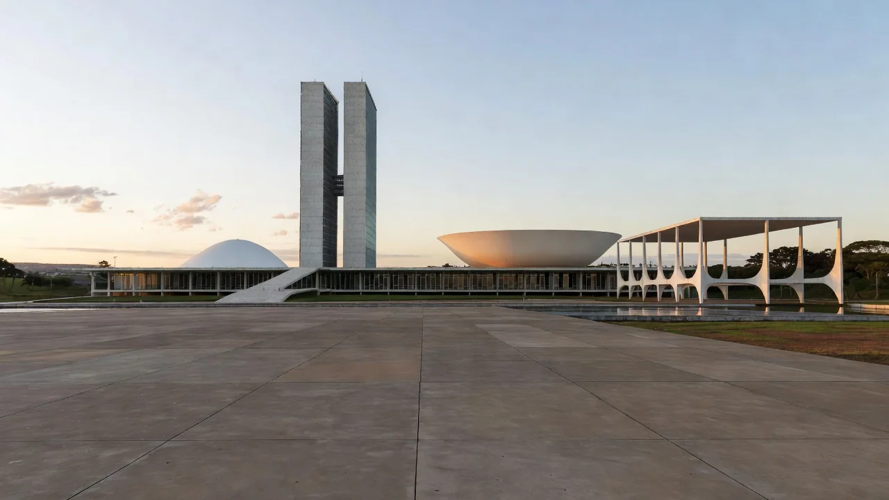 Vista da Esplanada dos Ministérios em Brasília representando candidatura ao governo do DF