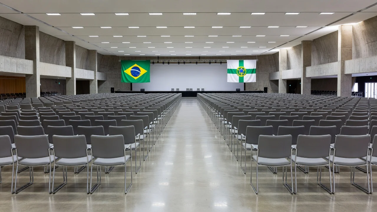 Salão de convenção do PSDB em Brasília para candidatura ao GDF