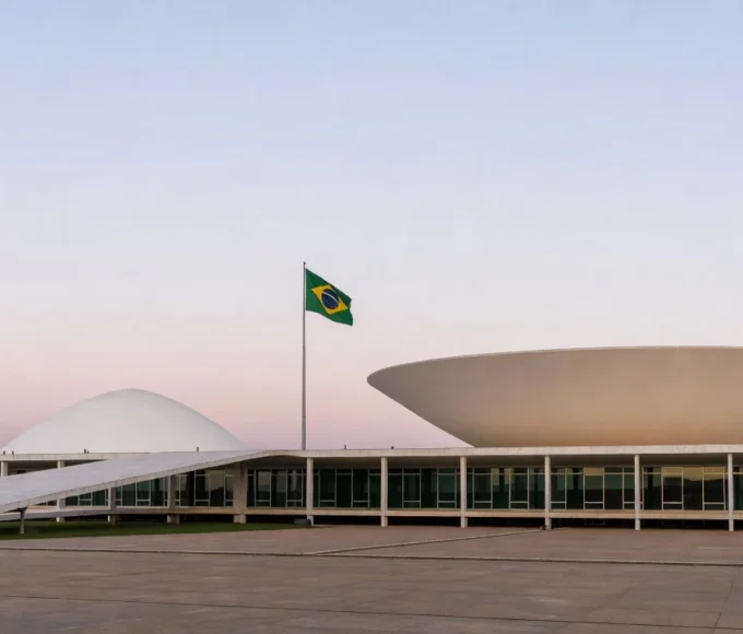 Palácio do Congresso Nacional em Brasília representando candidatura ao Senado pelo PT