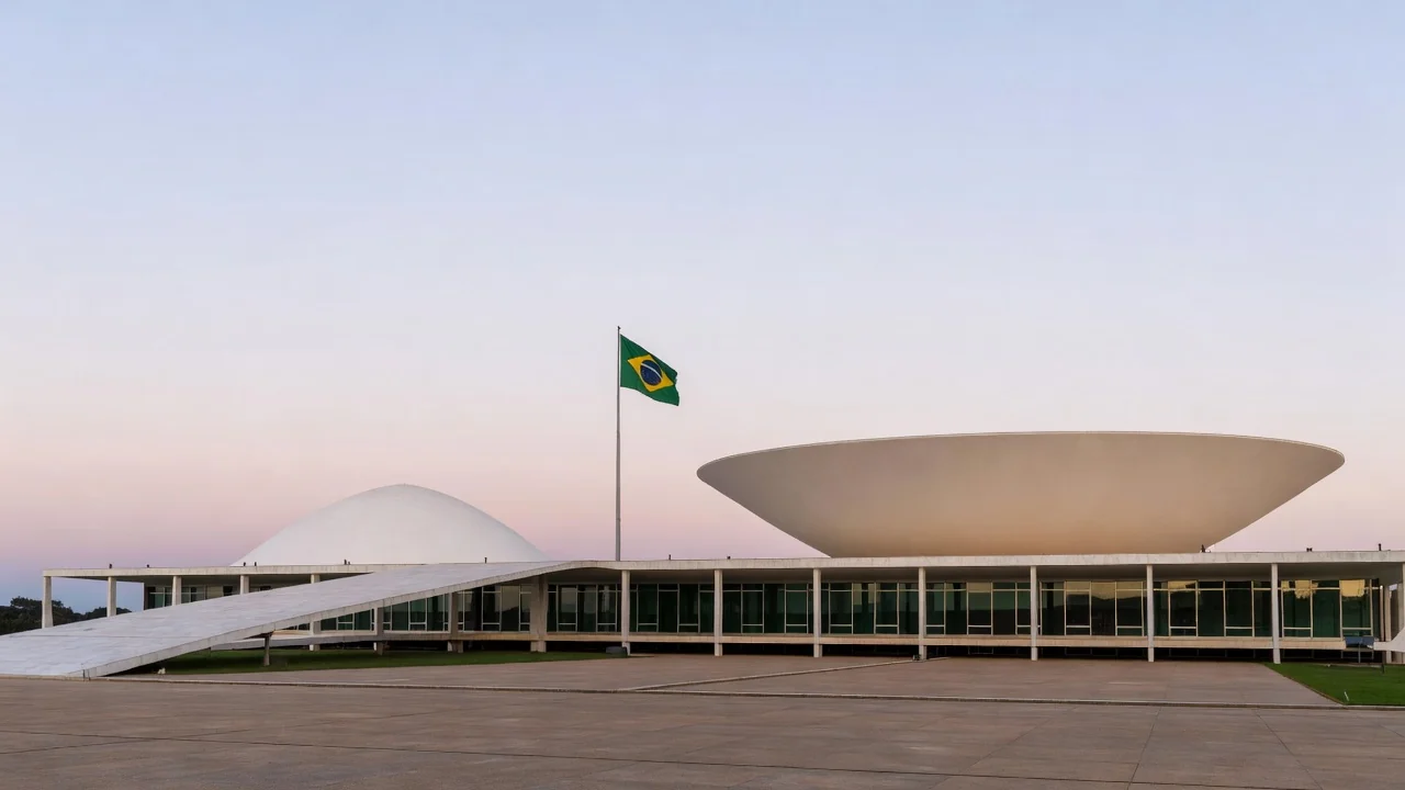 Palácio do Congresso Nacional em Brasília representando candidatura ao Senado pelo PT