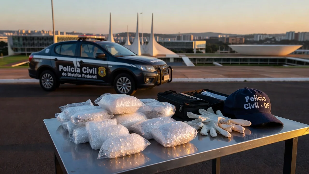 Apreensão de 19 kg de metanfetamina pela polícia em Brasília