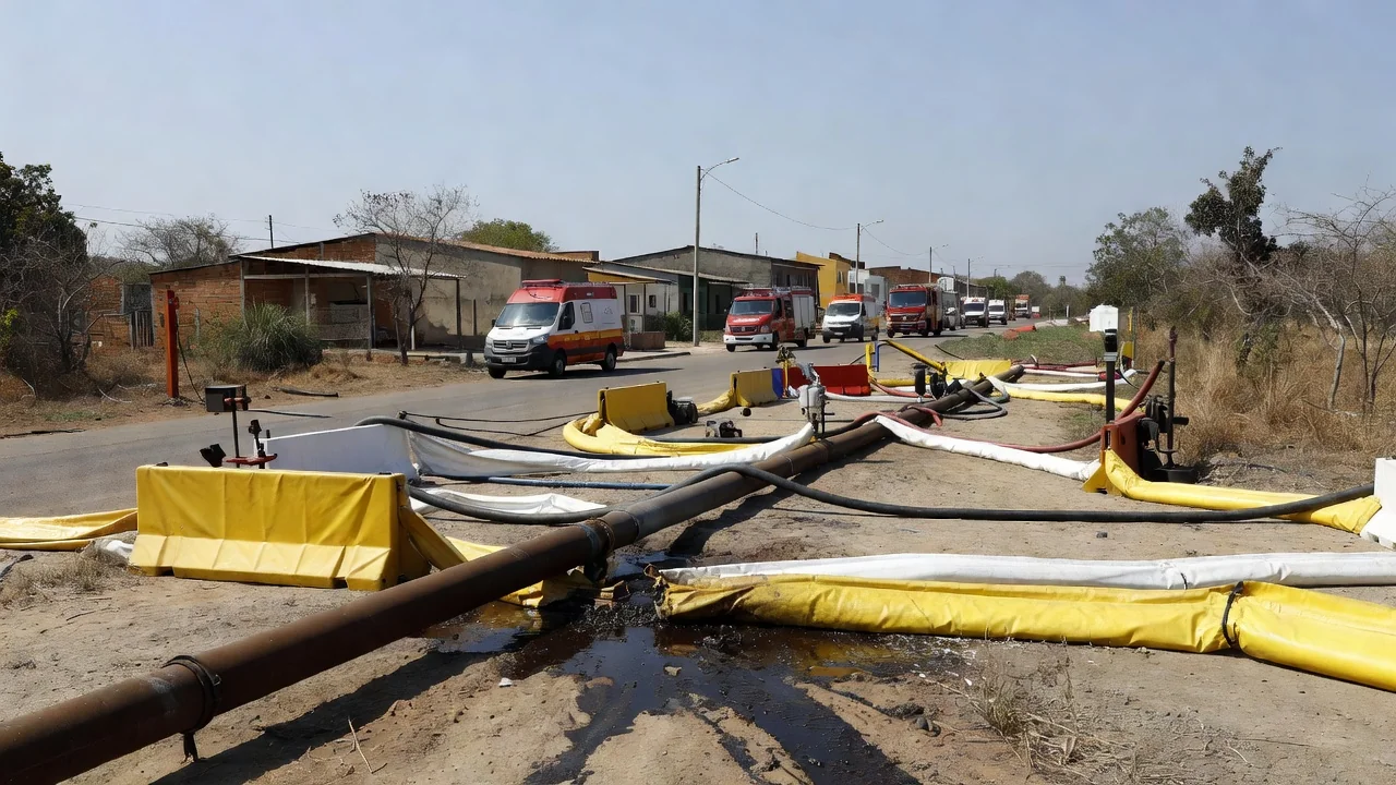 Simulado de vazamento de oleoduto e evacuação pela Transpetro em Ceilândia