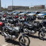 Motos apreendidas pela PCDF após desarticulação de quadrilha de roubo no DF