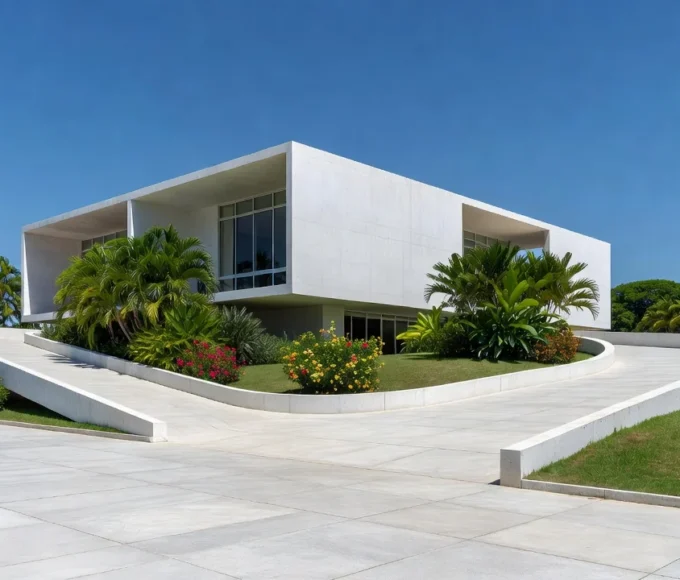 Exterior da Vila do Pequenino Jesus em Brasília, instituição que acolhe pessoas com deficiência