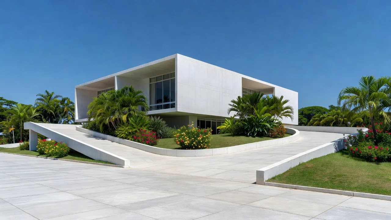 Exterior da Vila do Pequenino Jesus em Brasília, instituição que acolhe pessoas com deficiência