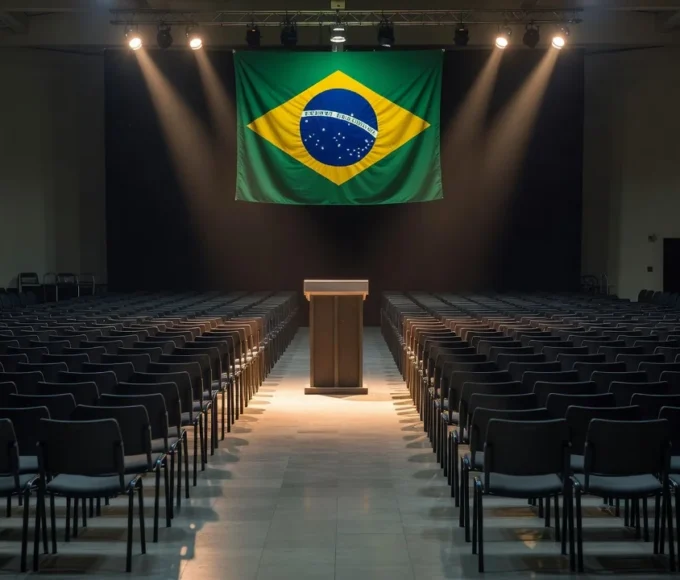 Em chapas teoricamente opostas por questões partidárias, Michelle, Kicis, Fraga (todos do PL) e Arruda (PSD) confraternizam em cima do mesmo palco em Vicente Pires. Foto: Olavo David