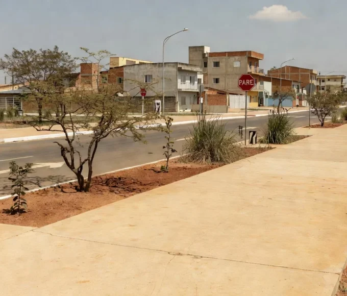 Ruas revitalizadas no Núcleo Bandeirante com foco em mobilidade urbana