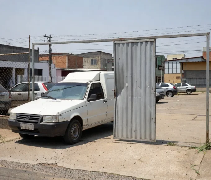 Fiat Fiorino furtada após invasão em pátio de loja em Ceilândia Norte