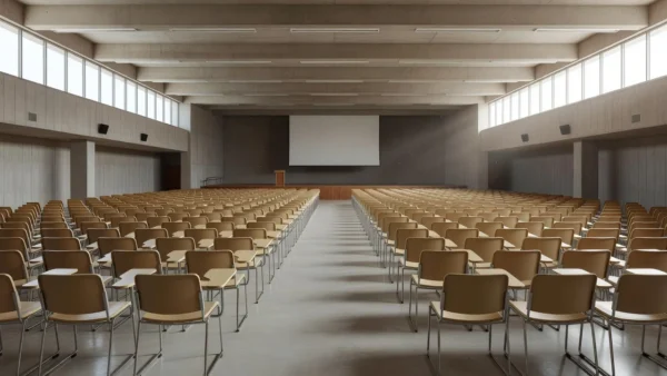Auditório da UnB preparado para seminário sobre controvérsias atuais