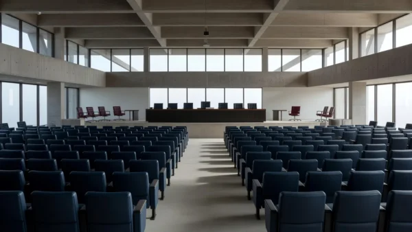 Plenário vazio da CLDF durante sessão legislativa rotineira