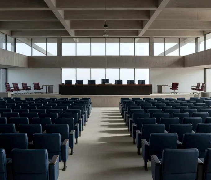 Plenário vazio da CLDF durante sessão legislativa rotineira