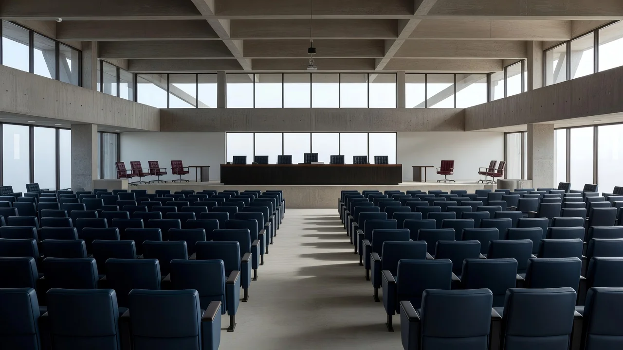 Plenário vazio da CLDF durante sessão legislativa rotineira