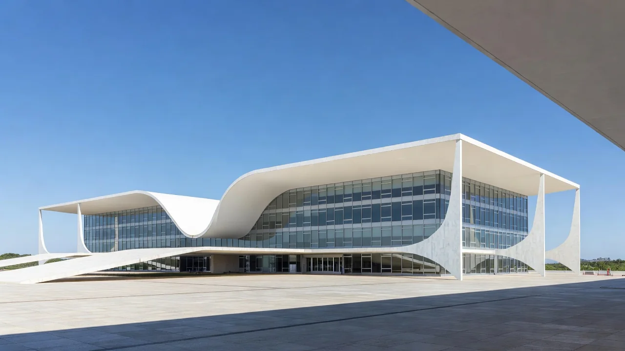 Edifício público em Brasília no lançamento do Selo Empresa Amiga da Mulher no DF