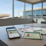Smartphone com CNH digital do Detran-DF em Brasília