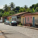Rua no Itapoã com viaturas policiais após prisão por tráfico de crack
