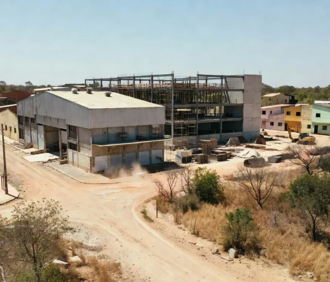 Galpão e hospital em área urbana de São Sebastião, Distrito Federal