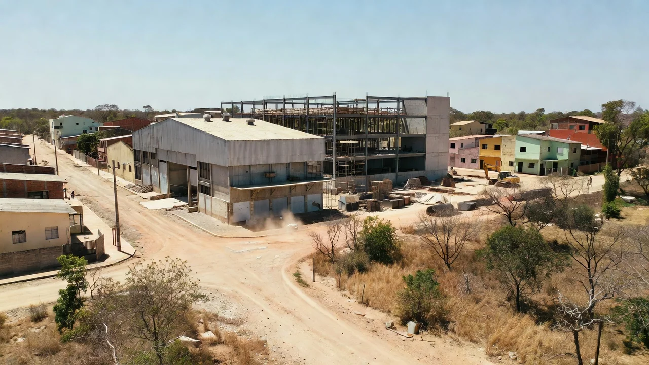 Galpão e hospital em área urbana de São Sebastião, Distrito Federal