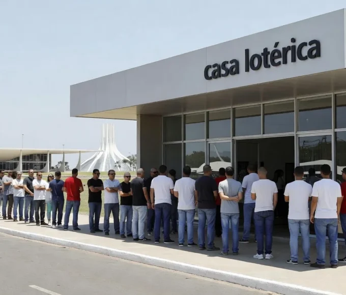Fila em casa lotérica de Brasília para Lotofácil da Independência