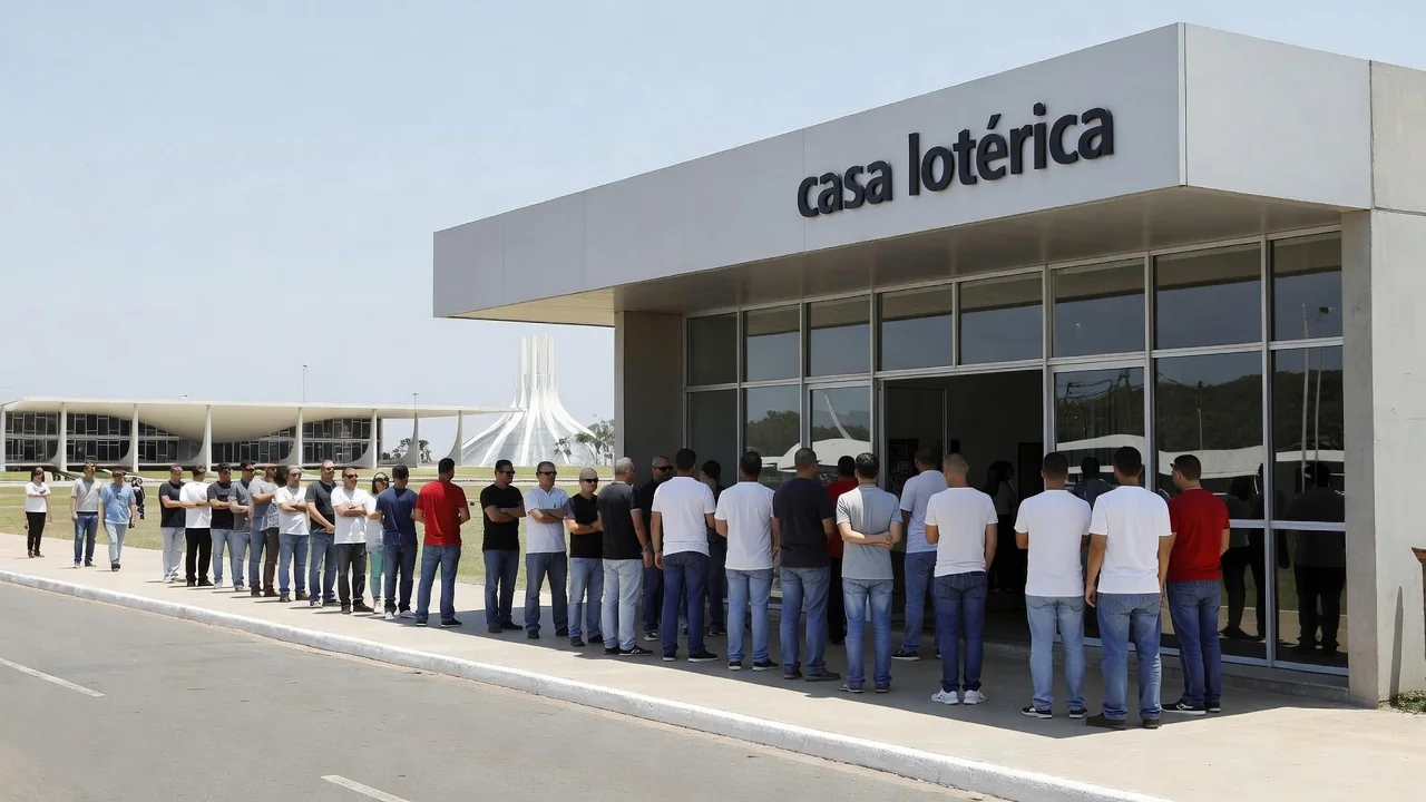 Fila em casa lotérica de Brasília para Lotofácil da Independência