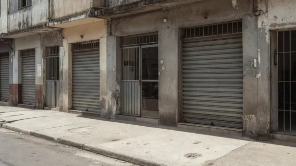 Fachada de salão de beleza irregular no P Norte