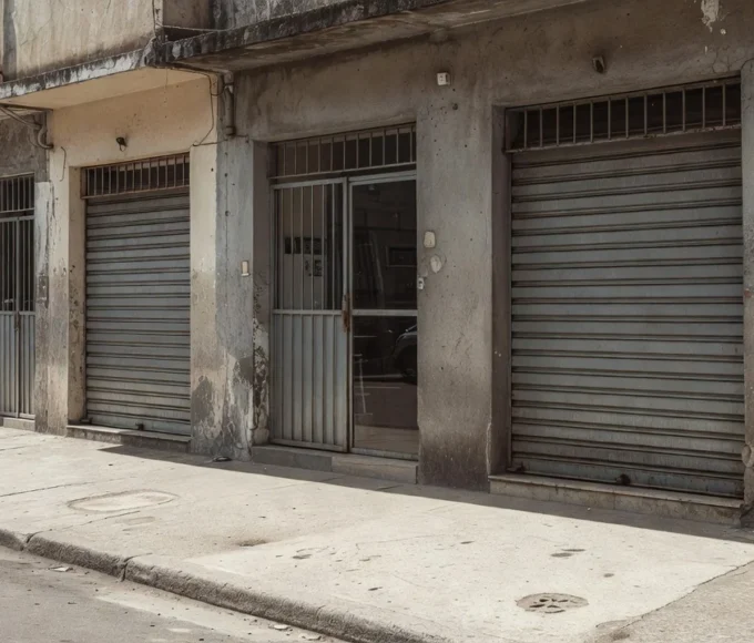 Fachada de salão de beleza irregular no P Norte