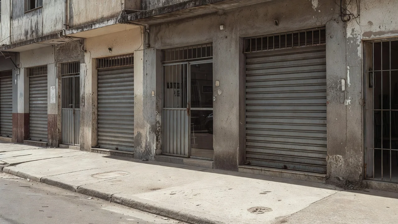 Fachada de salão de beleza irregular no P Norte