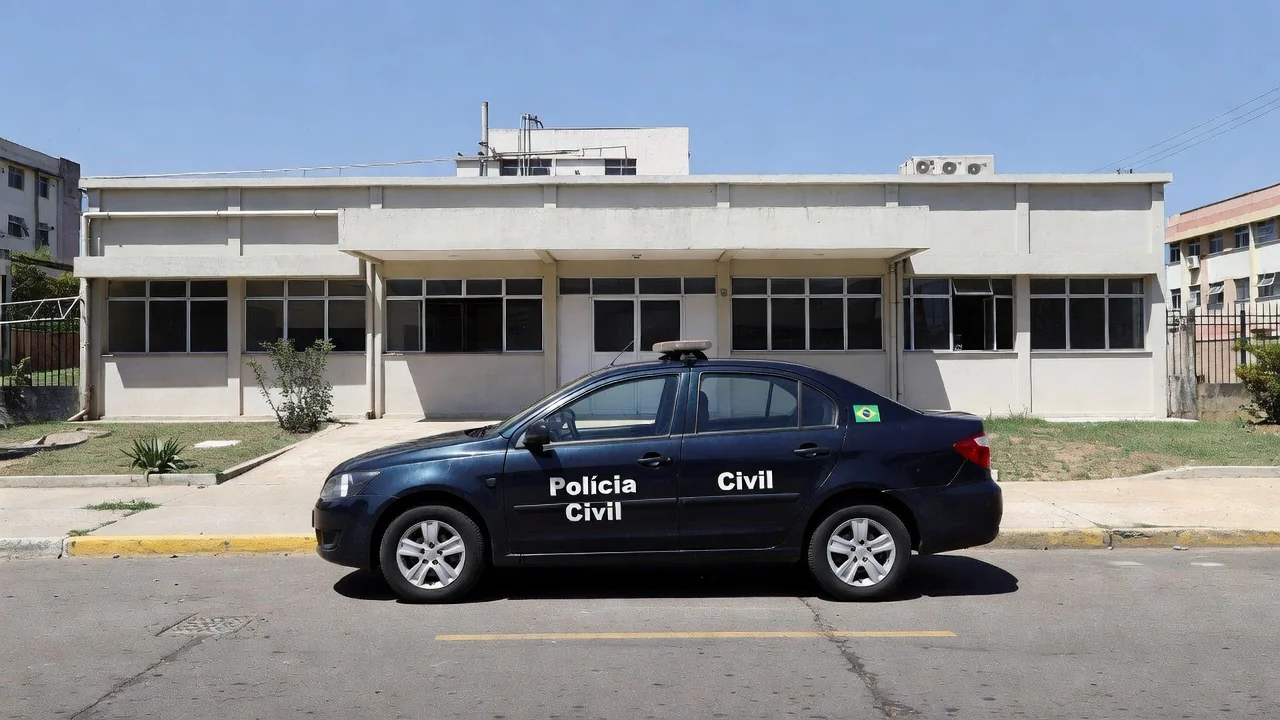 Viatura da Polícia Civil do DF em caso de extorsão em app de casais