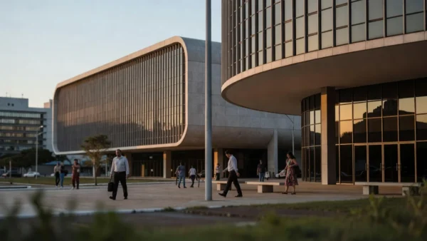 Fachada do Tribunal de Contas do DF em Brasília durante entrega de comendas