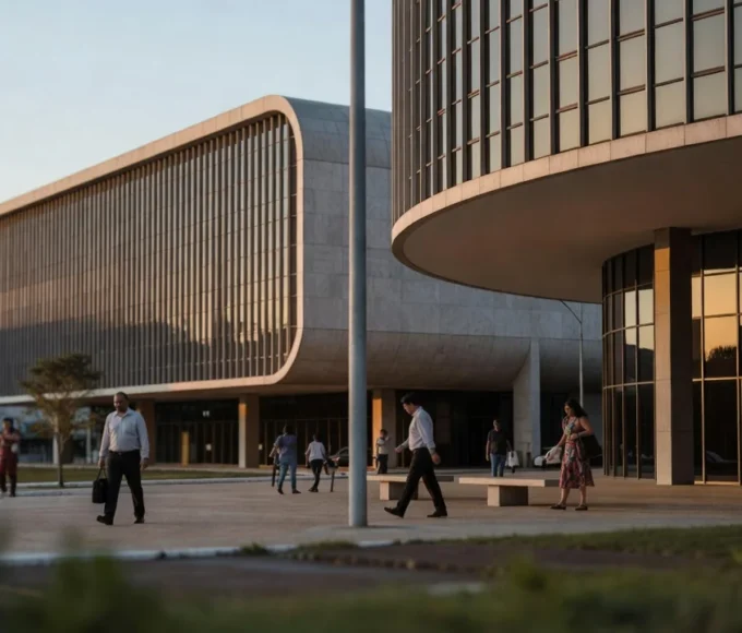 Fachada do Tribunal de Contas do DF em Brasília durante entrega de comendas