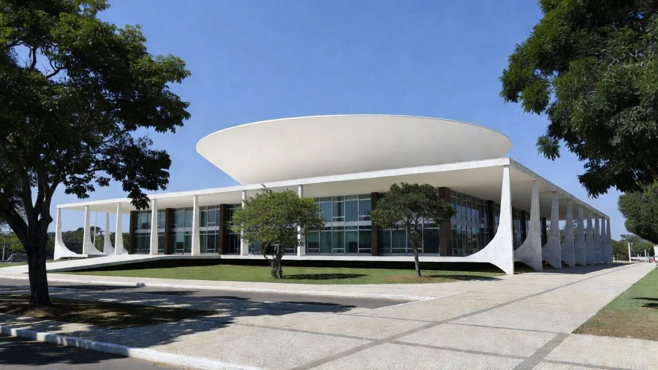 Fachada do Supremo Tribunal Federal em Brasília sob luz natural