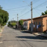 Rua residencial em Nova Esperança, Planaltina, sem energia elétrica