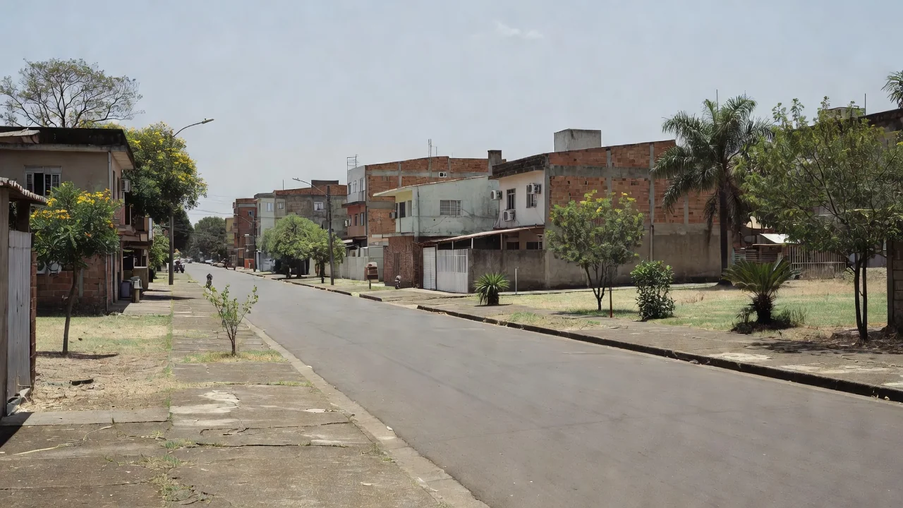 Rua no Gama em Brasília, local da prisão por escravidão e tráfico