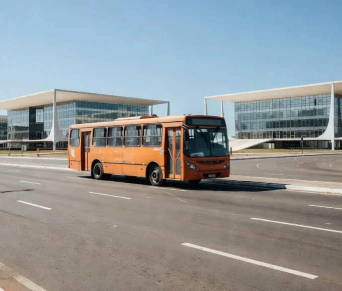 Ônibus do transporte público em Brasília, relacionado à proposta de tarifa zero gradual no DF