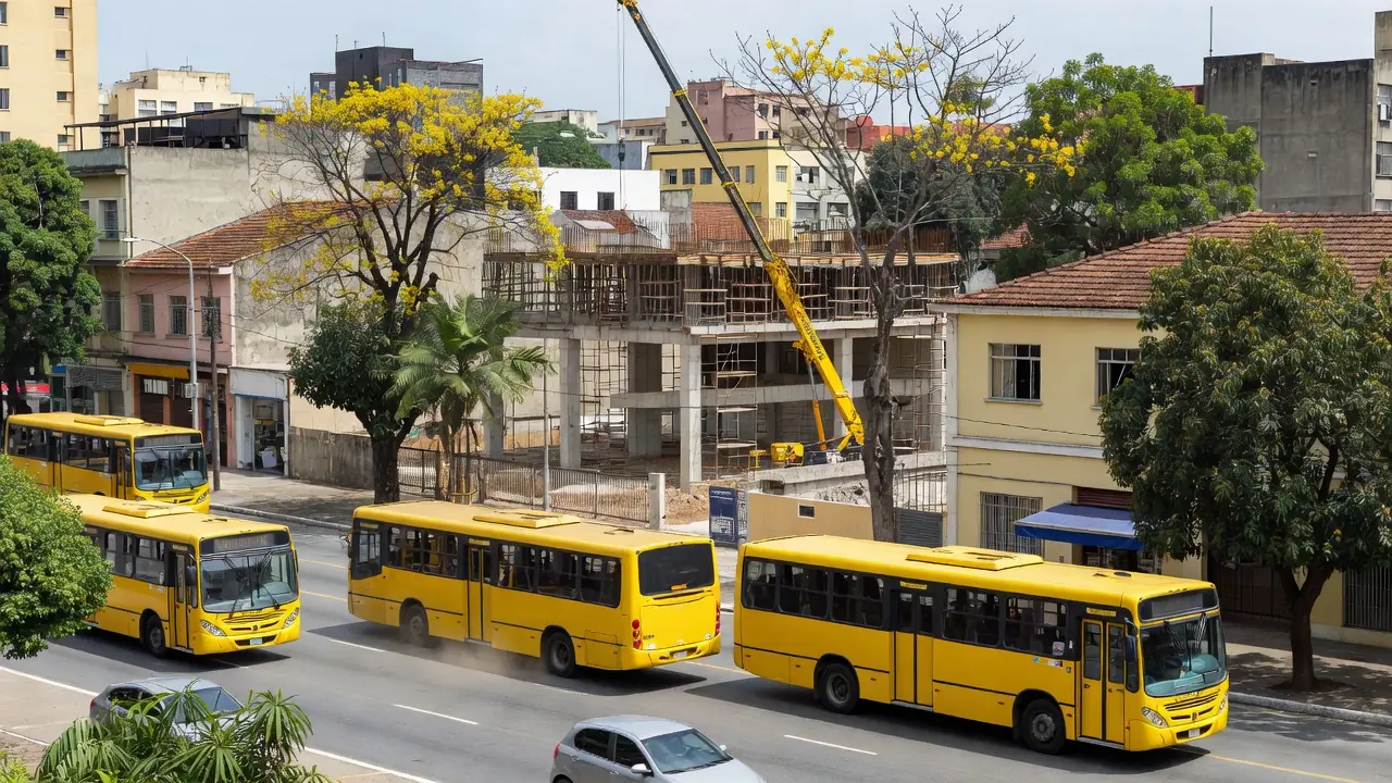 Ônibus e estação de metrô em São Sebastião, campanha por mais transporte público
