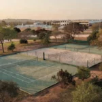 Quadras de beach tennis e tênis em Brasília sob luz natural