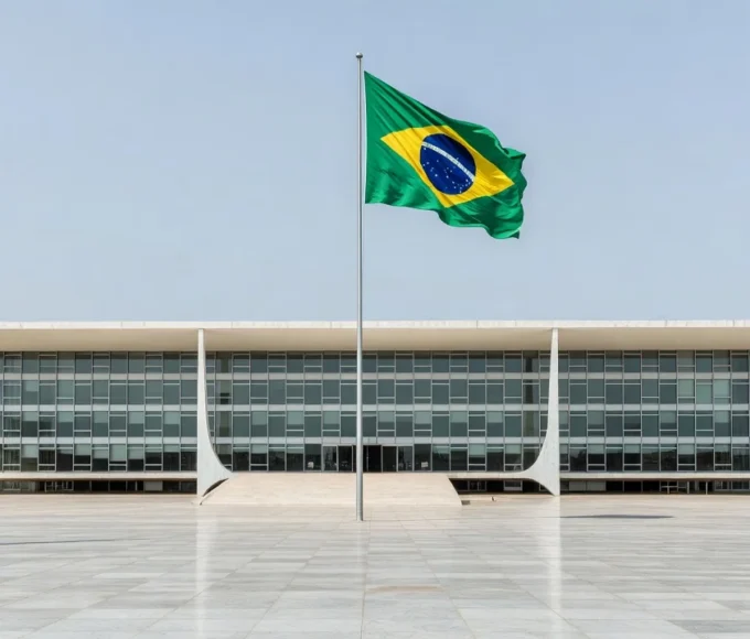 Fachada de prédio institucional em Brasília sob luz natural