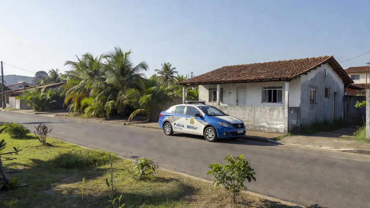 Viatura da polícia em São Sebastião após prisão por estupro