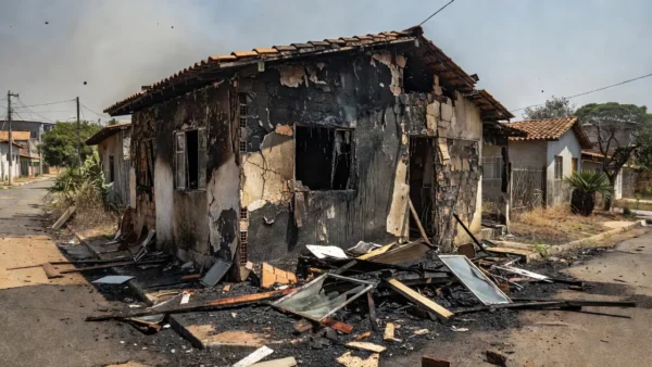 Casa incendiada no Recanto das Emas após incêndio com recém-nascido encontrado morto
