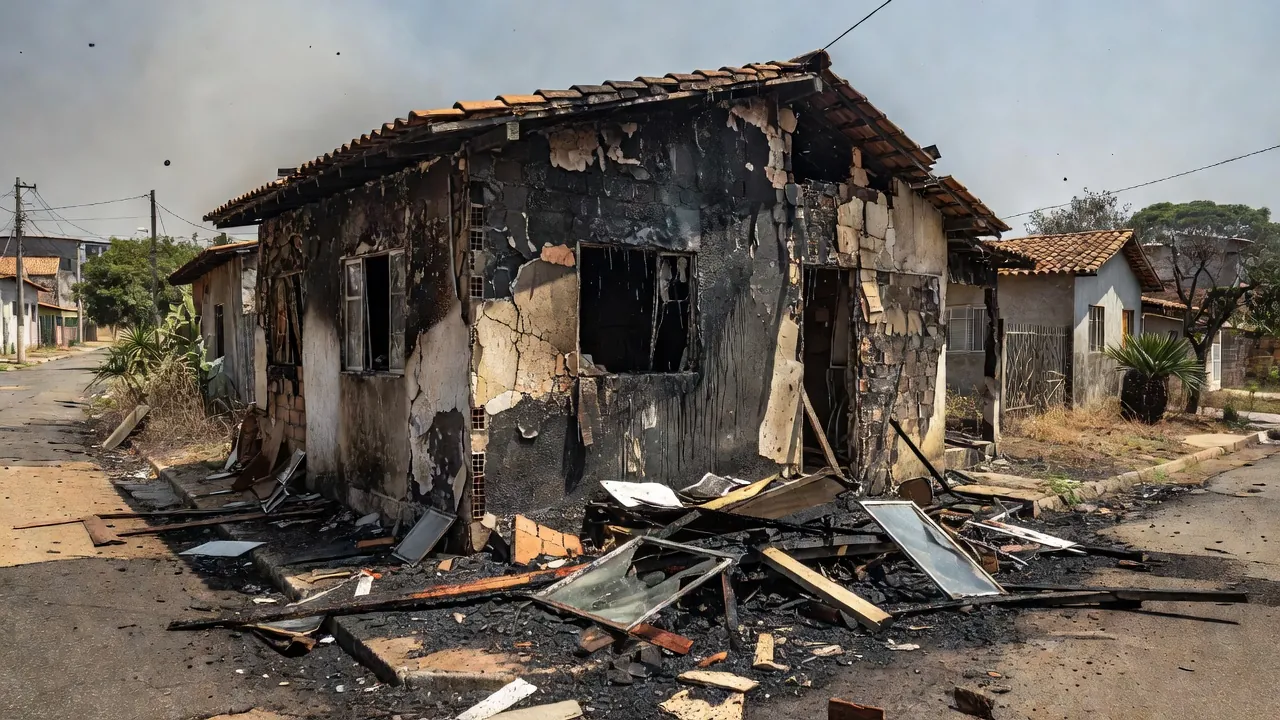 Casa incendiada no Recanto das Emas após incêndio com recém-nascido encontrado morto