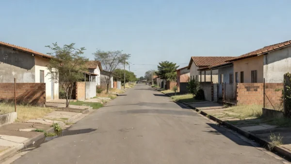 Rua em Recanto das Emas, local do caso do bebê carbonizado