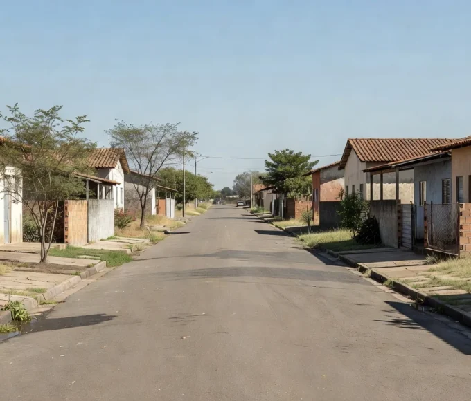 Rua em Recanto das Emas, local do caso do bebê carbonizado