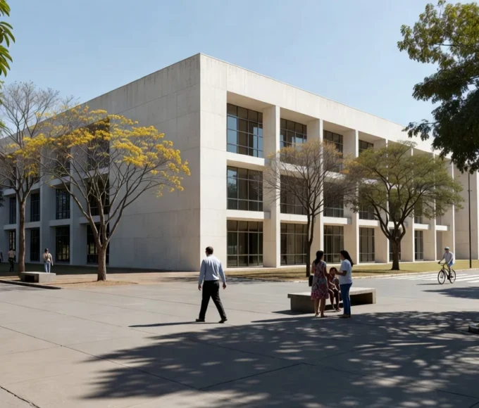 Sede partidária em Brasília com luz natural representando decisão política no DF