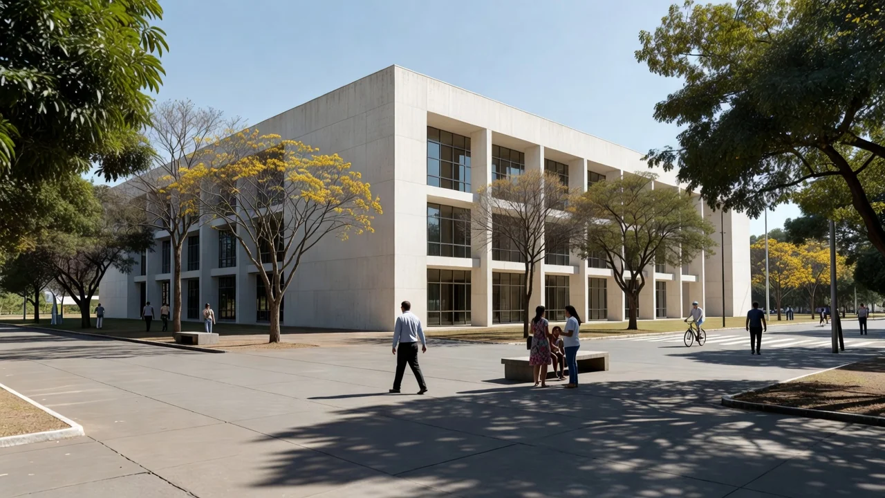 Sede partidária em Brasília com luz natural representando decisão política no DF