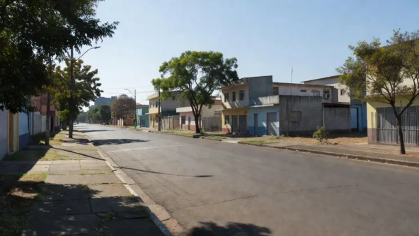 Rua vazia no Cruzeiro Velho, Brasília, após tiroteio